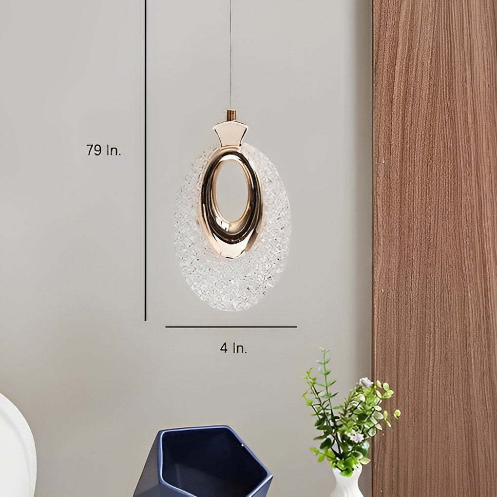 Creative Circle Anodized Acrylic LED Modern Pendant Lighting Hanging Lamp-Lighom