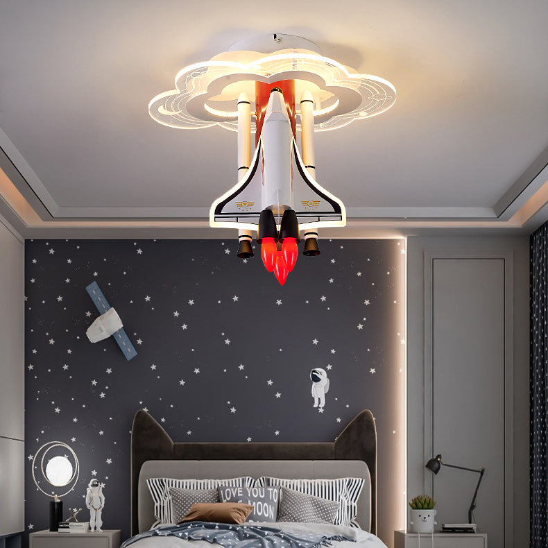 Lighom rocket aerospace acrylic flush mount lighting for study — 220V-240V (UK/AU