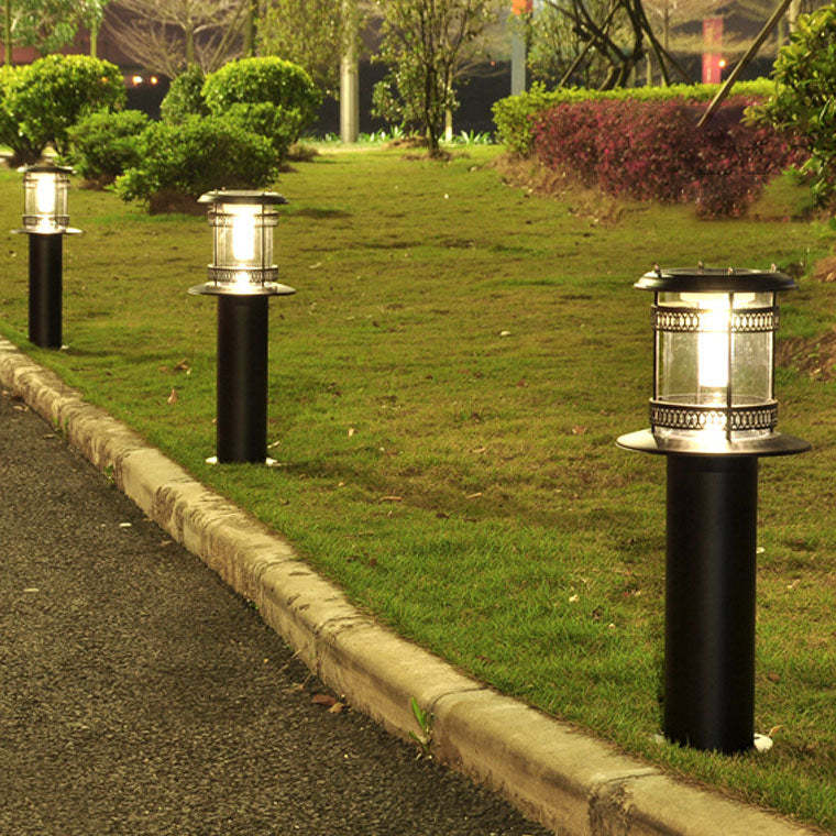 Solar Cylindrical Stainless Steel Landscape Light