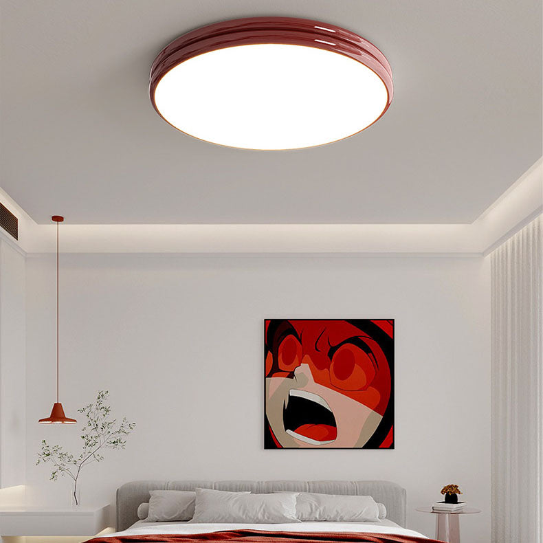 Modern Kids Wrought Iron Round LED Flush Mount Light
