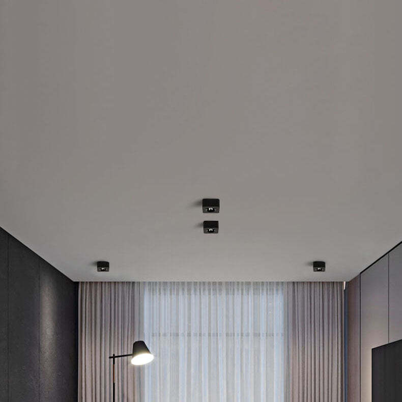 Minimalist Square Aluminum LED Spotlight Flush Ceiling Light