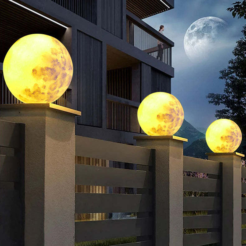 Contemporary Moon Resin Outdoor Landscape Light