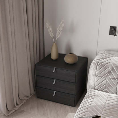 Nordic Wood Rotatable 3-Drawer Nightstand
