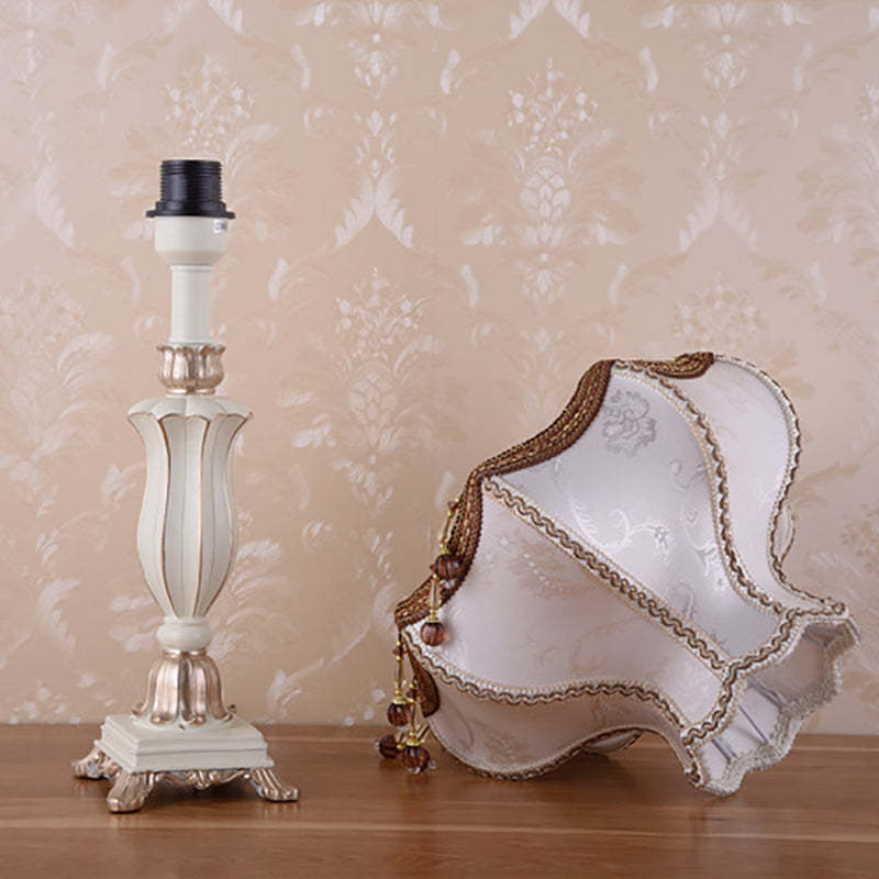 European Court Resin Fabric Table Lamp — Blue / 110V-120V For US/CA
