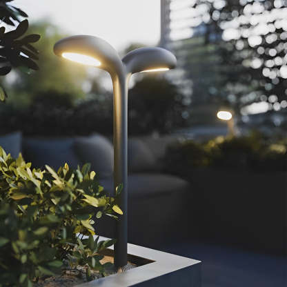 Aluminum 2-Light LED Warm Light Outdoor Landscape Pathway Lights-Lighom