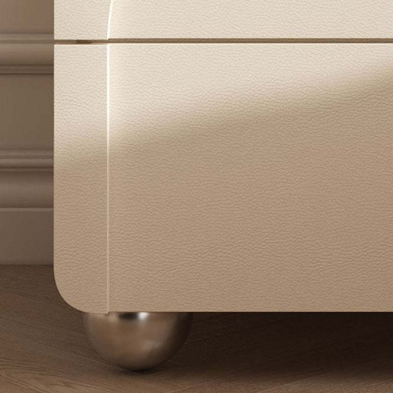 Minimalist Ball-Base Carbon Steel Nightstand