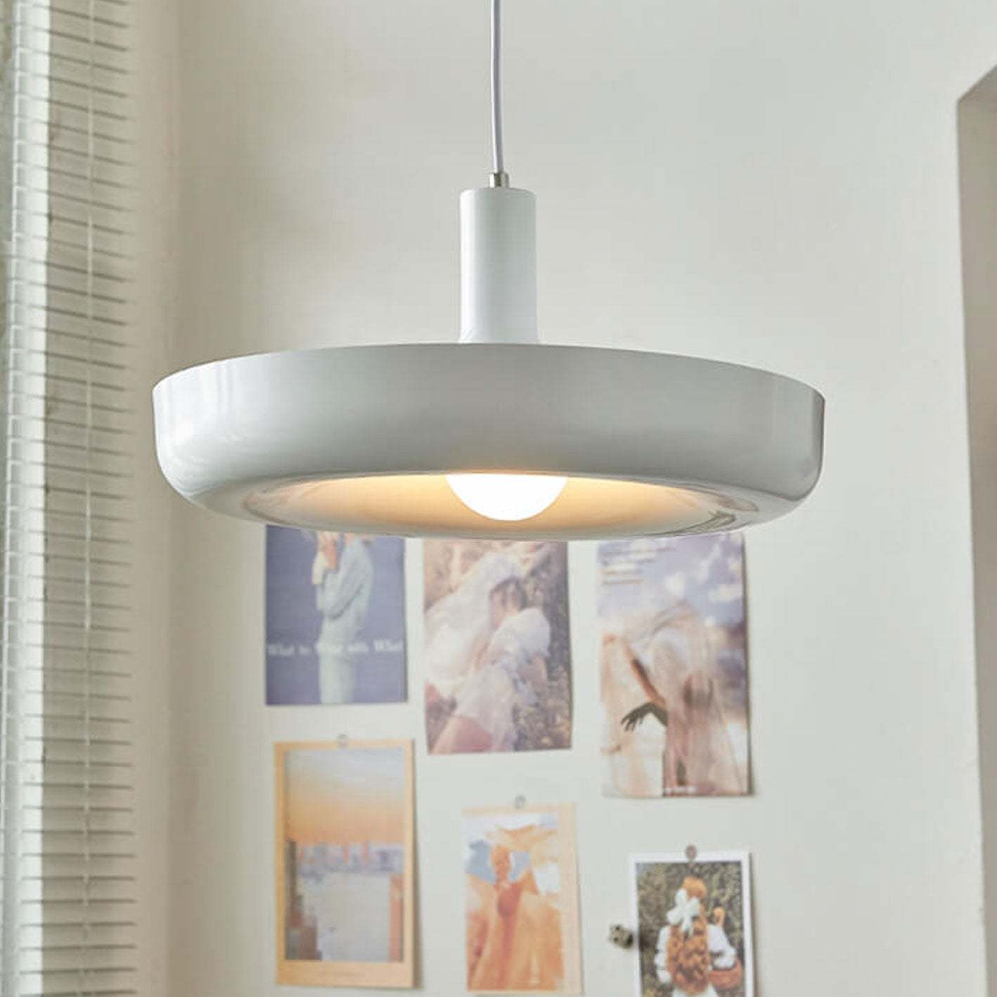 Nordic Minimalist UFO Metal Disc Pendant Light