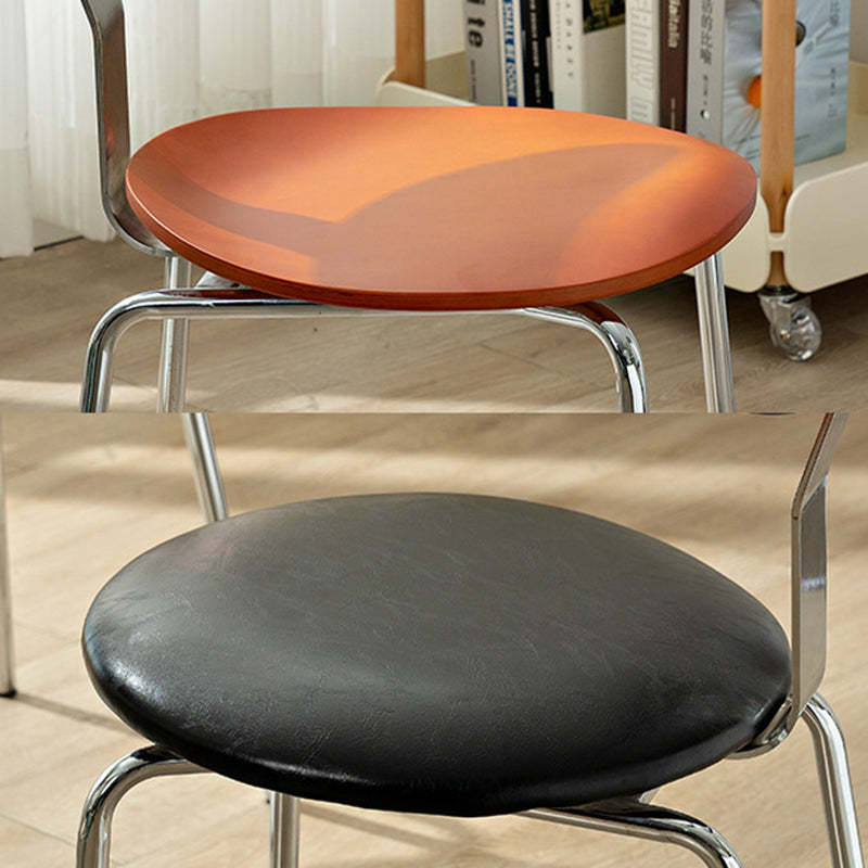 Scandinavian Oil-Waxed Wood Leather Dining Chair