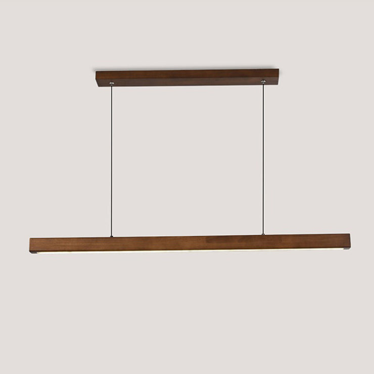 Nordic Rubber Wood Acrylic LED Island Chandelier