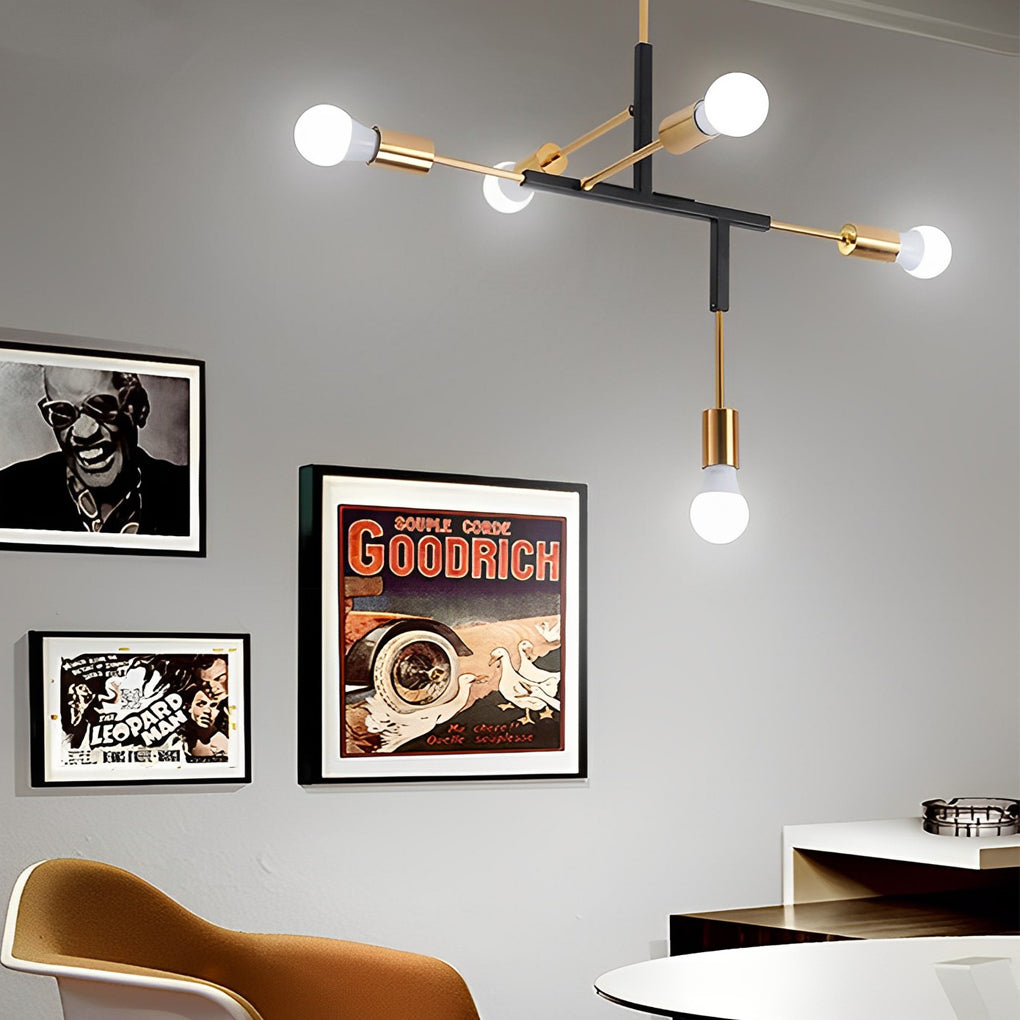 5-Light Branch Iron Modern Pendant Chandelier