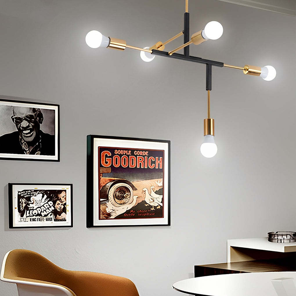 5-Light Branch Iron Modern Pendant Chandelier