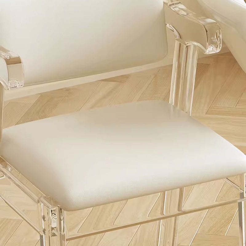 Minimalist Lambswool Acrylic Vanity Stool