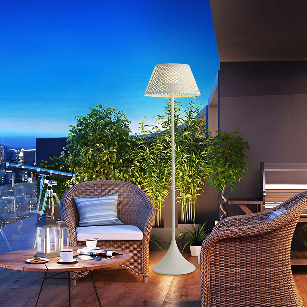 1-light Mesh Outdoor Floor Lamp-Lighom