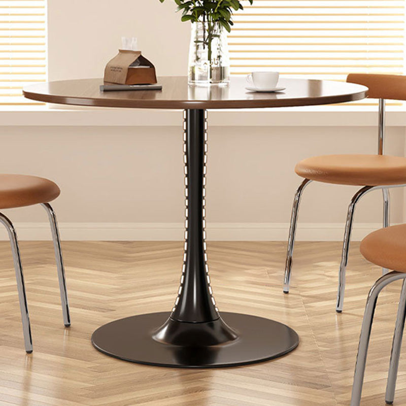 Modern Faux Wood Grain Steel End Table