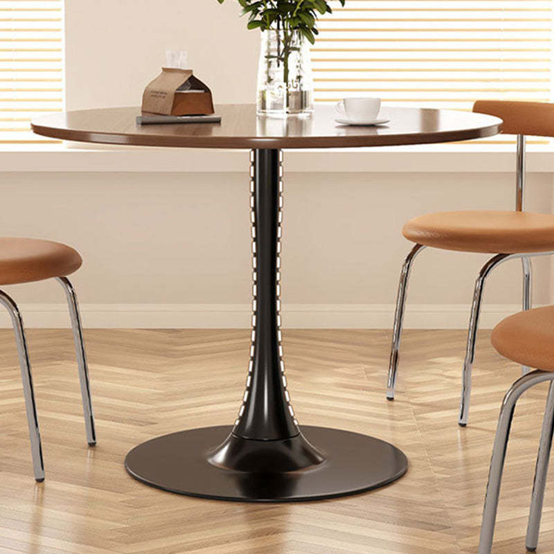 Modern Faux Wood Grain Steel End Table