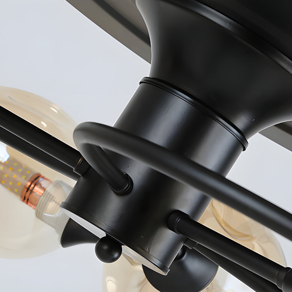 41" 4-Blade 6/8-Light Glass Shade Ceiling Fan with Remote