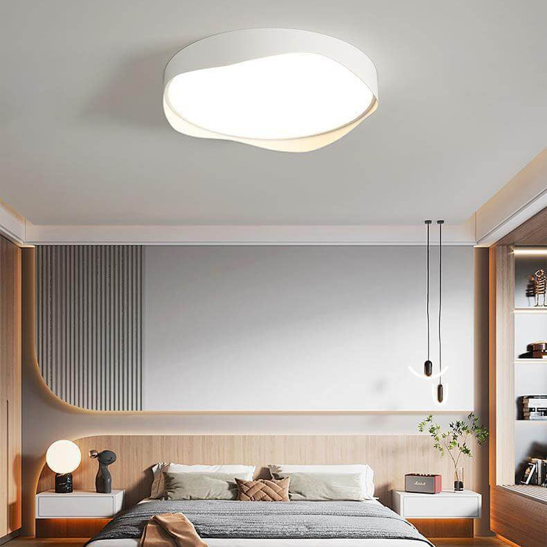 Nordic Minimalist Round Curve LED Flush Mount Light