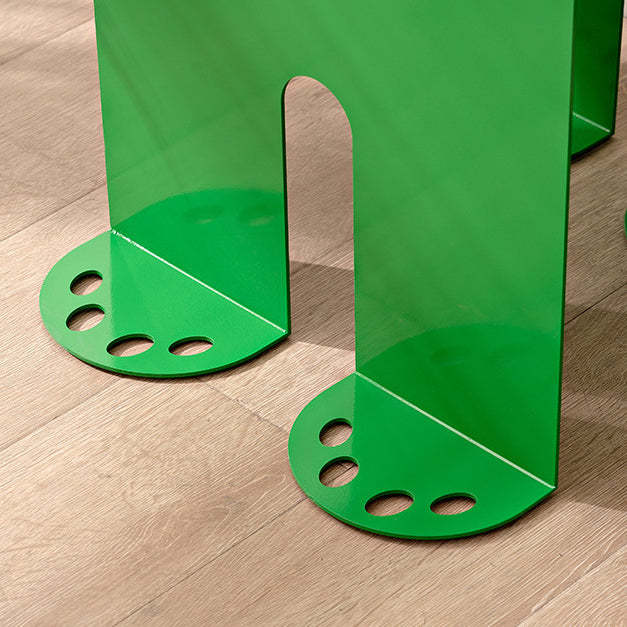 Scandinavian Iron Square End Table — White