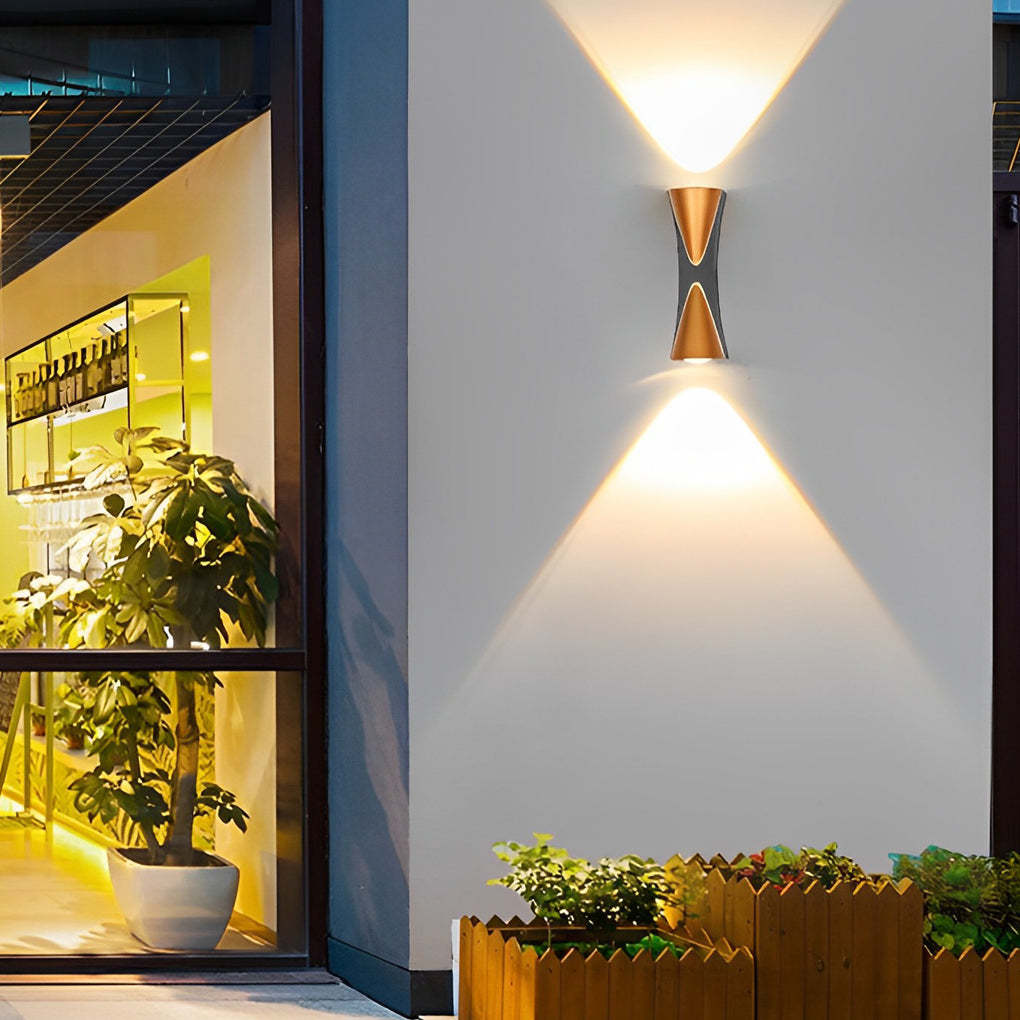 Creative Up and Down Lights LED Waterproof Modern Outdoor Wall Lamp-Lighom