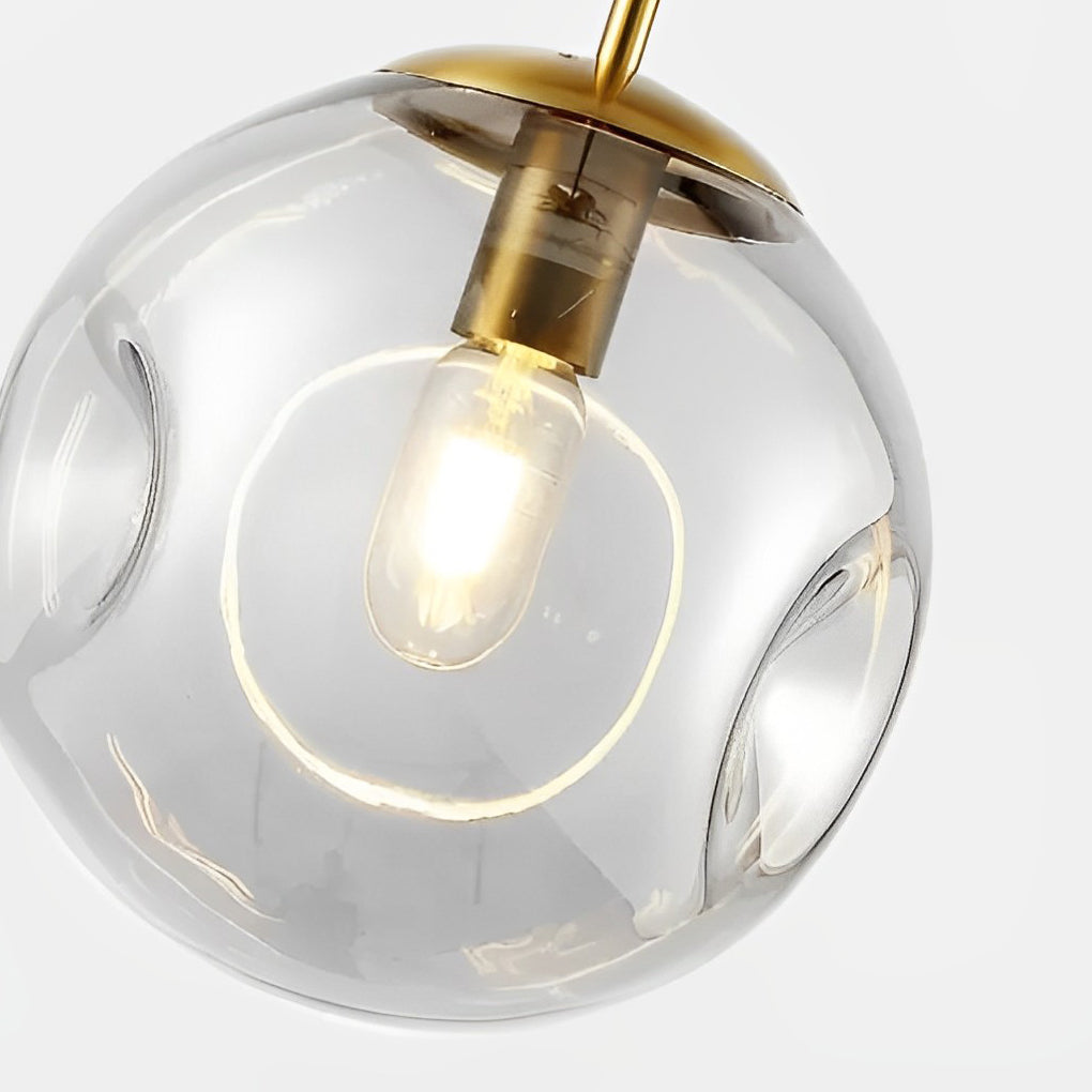 Glass Globe Metal Nordic Small Chandelier