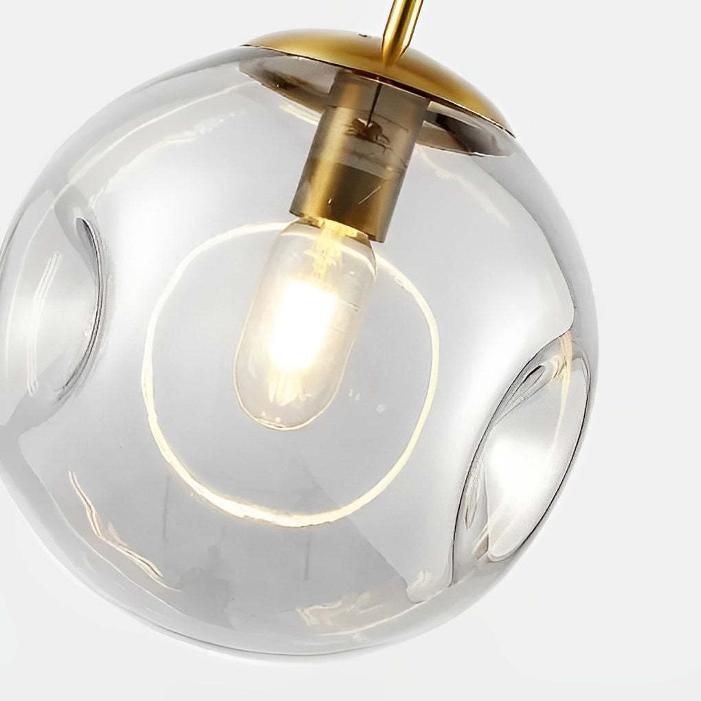 Glass Globe Metal Nordic Small Chandelier