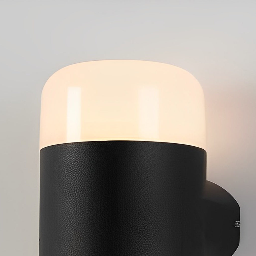 Round Up and Down Light LED Waterproof Black Modern Outdoor Wall Lamp-Lighom