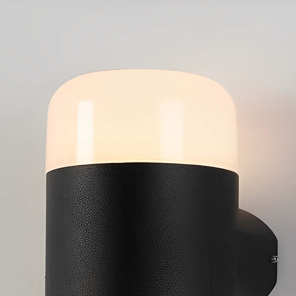 Round Up and Down Light LED Waterproof Black Modern Outdoor Wall Lamp-Lighom