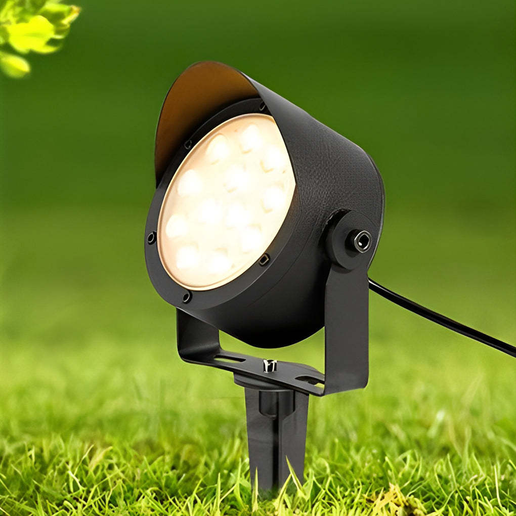 Adjustable Anti-Slip Black Modern Outdoor Spotlight
