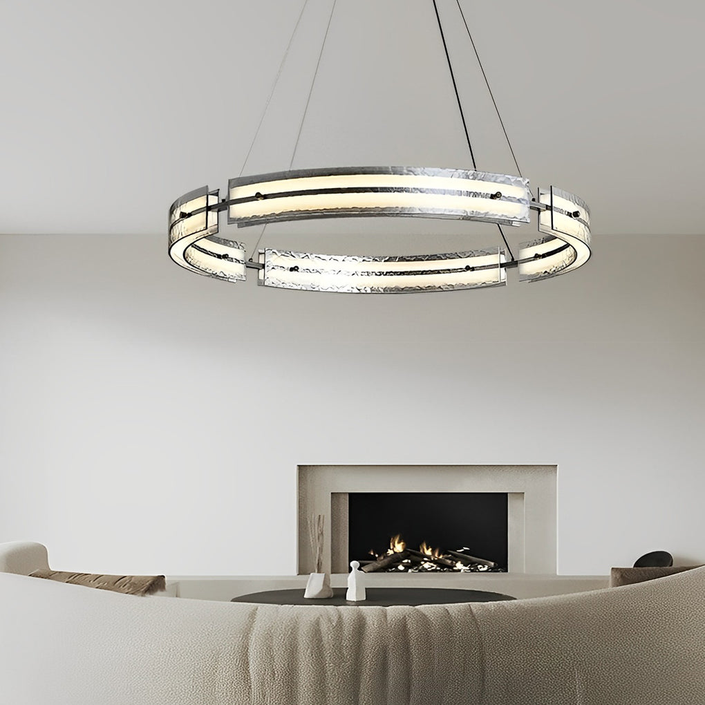 Modern circular black chandeliers — 32" Dia