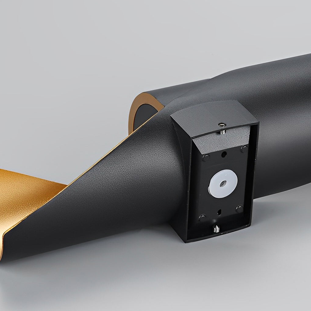 Spiral Exterior Up and Down Wall Lights Outdoor Wall Mounted Light with Gold Interior-Lighom