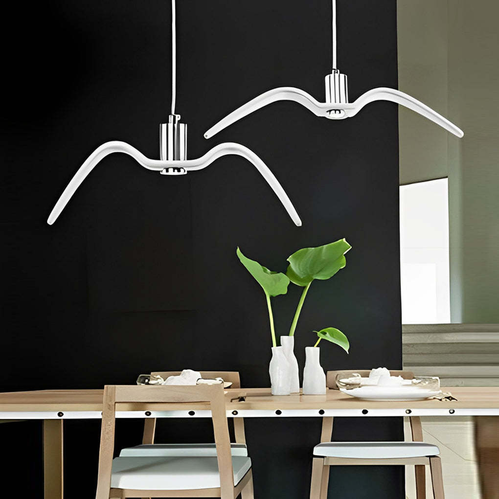 Ceramic Seagull LED Nordic Hanging Chandelier