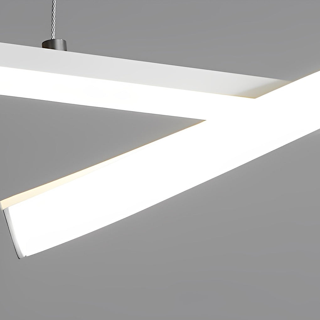 Double Wavy Minimalist LED Modern Chandelier