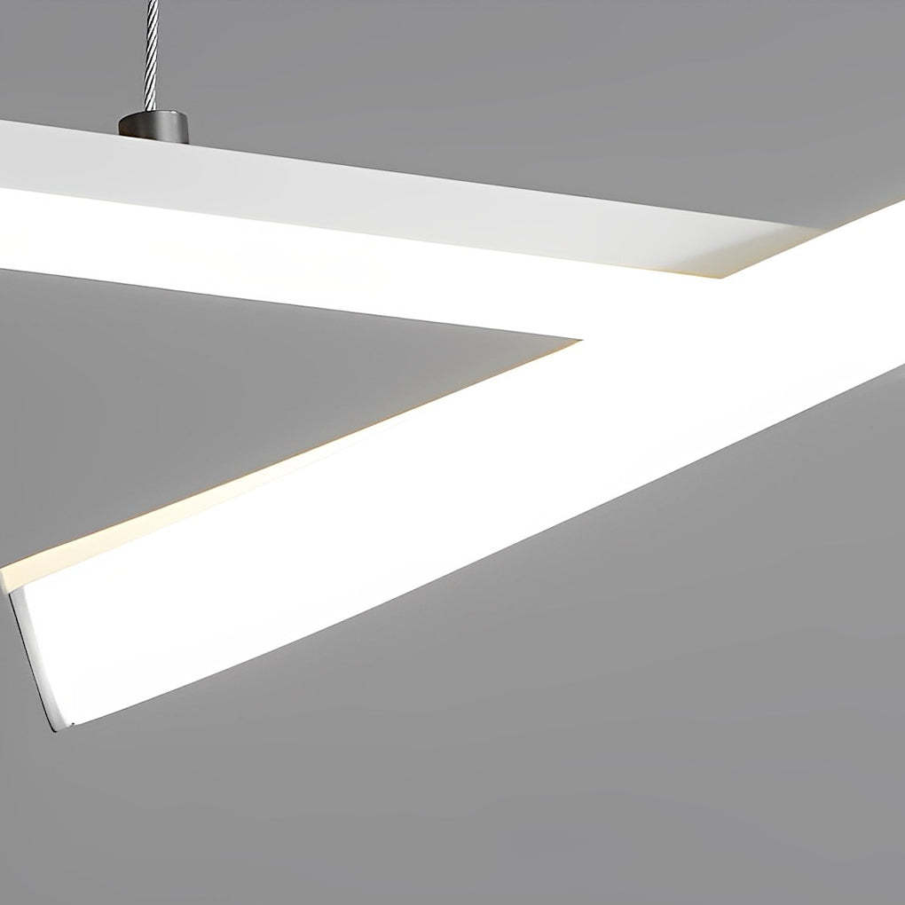Double Wavy Minimalist LED Modern Chandelier