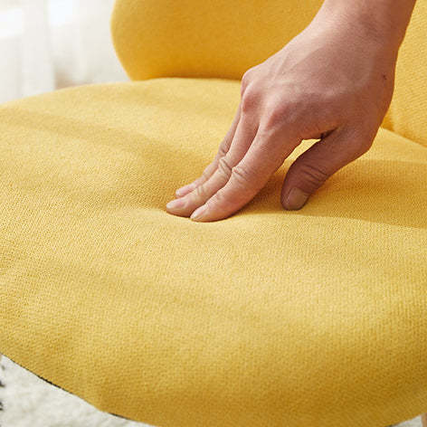 Nordic Fabric Round Entryway Footstool — Gray
