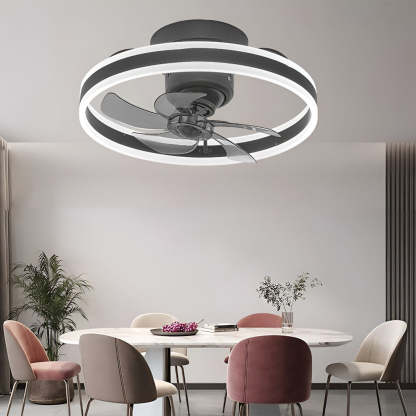 Round Stepless Dimming 360° Modern Ceiling Fan