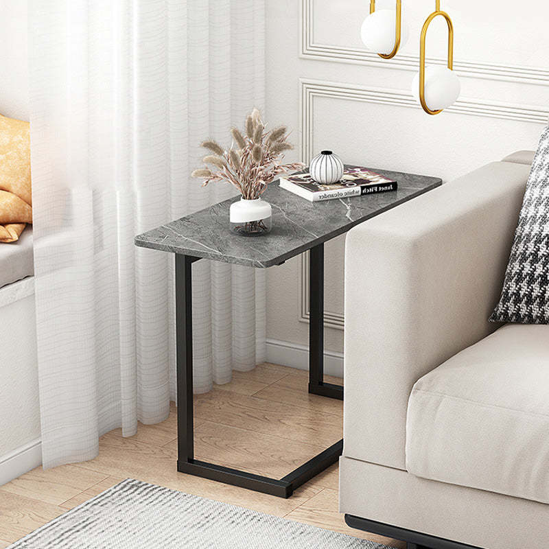 Scandinavian Stainless Steel Rectangular Side Table 4-Leg