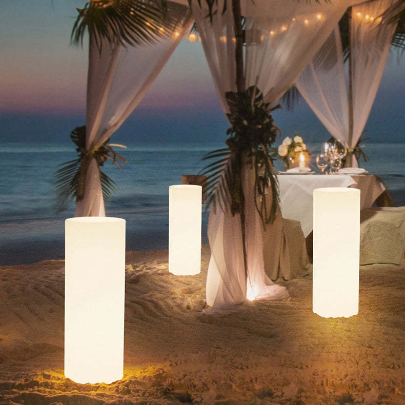 Minimalist Solar Cylinder LED Ground Plug Light