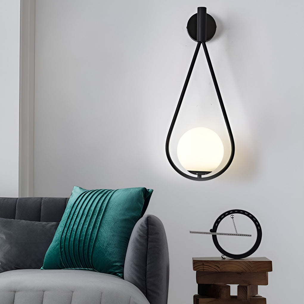 White metal water drop wall sconces - modern — Brushed Gold