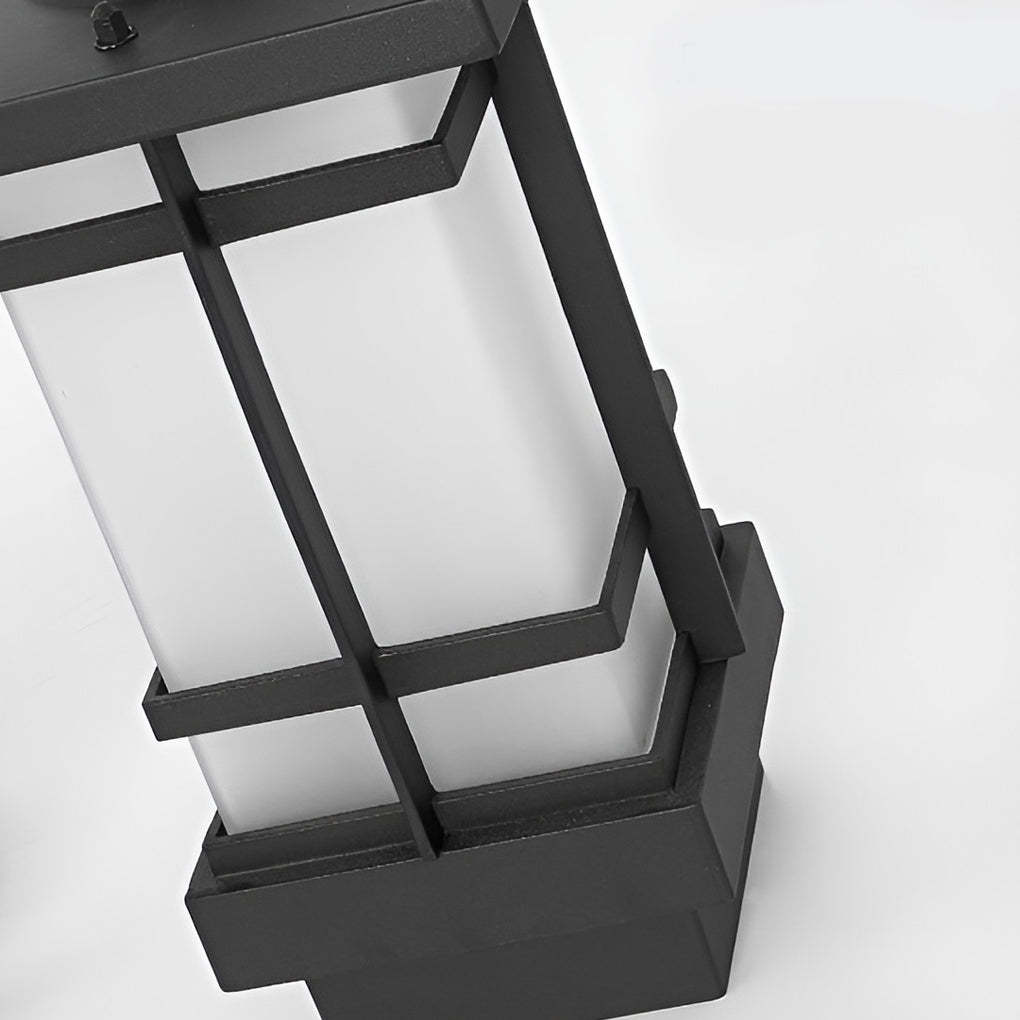 3 Lights Waterproof Black Modern Outdoor Post Lights Public Lighting-Lighom