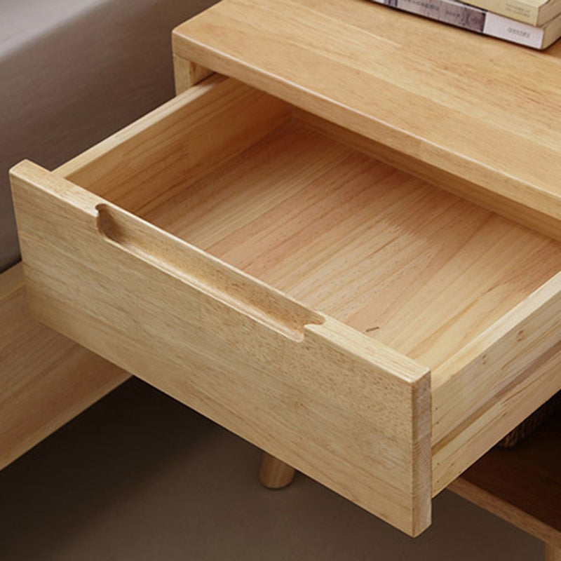 Scandinavian Solid Wood 1-Drawer Nightstand