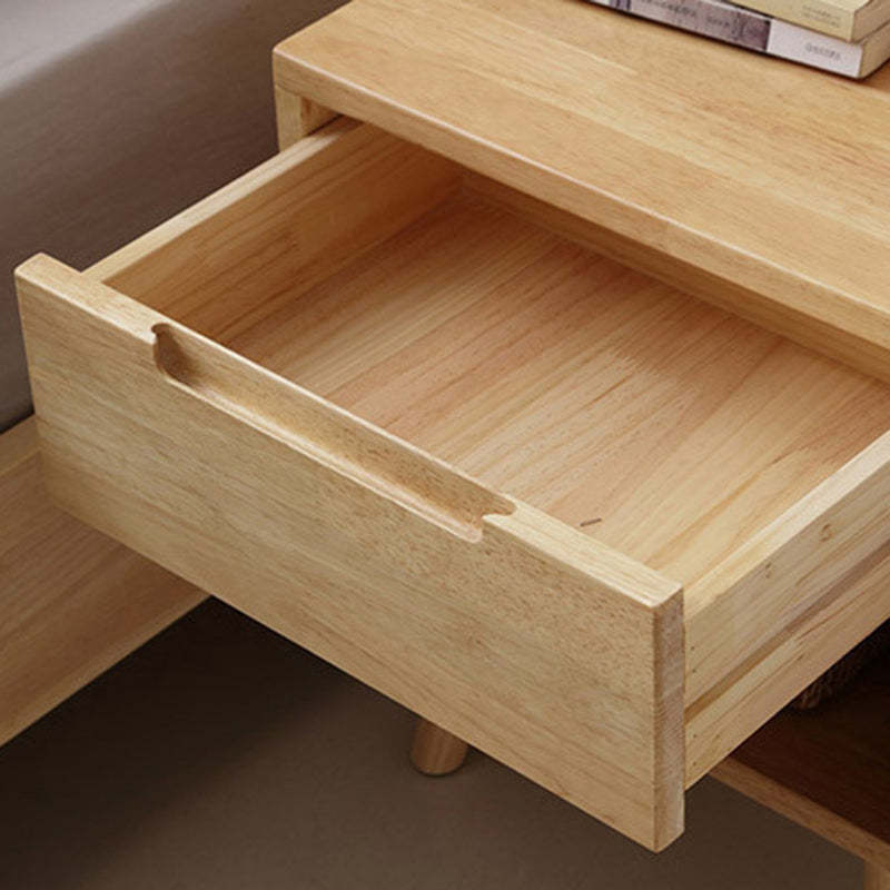 Scandinavian Solid Wood 1-Drawer Nightstand