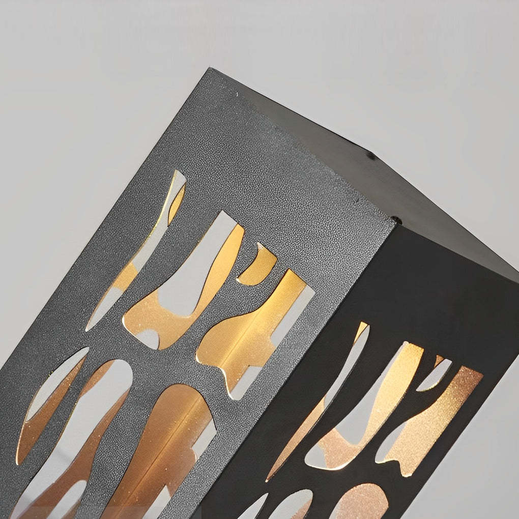 Solar-Powered Modern Outdoor Lawn Lamp with Creative Hollow-Out Branch Pattern-Lighom