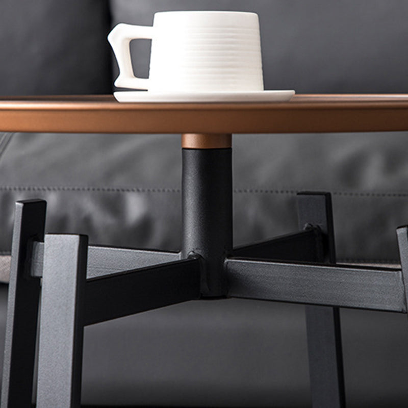 Retro Round Iron End Table