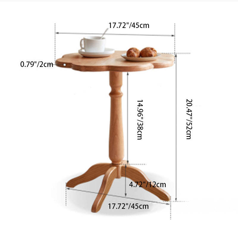 Vintage Flower Cherry Wood Coffee Table