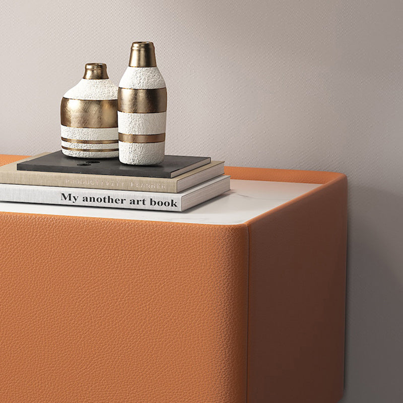Scandinavian Wood Nightstand Wireless Charging — With Mobile Phone Wireless Charging / Light Gray