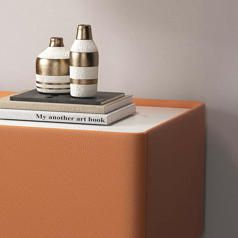 Scandinavian Wood Nightstand Wireless Charging — With Mobile Phone Wireless Charging / Light Gray