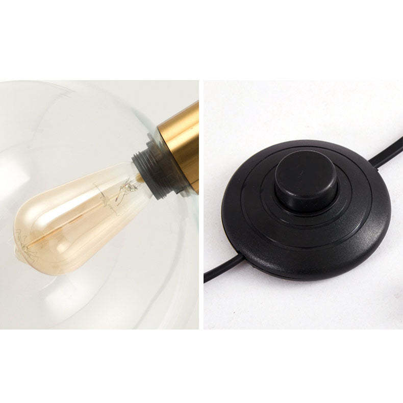 Nordic Glass Dome Marble Base Floor Lamp