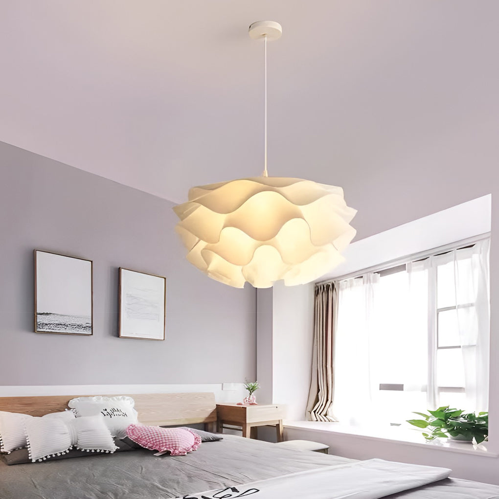 Flower-Shaped 3-Step Dimming LED White Nordic Pendant