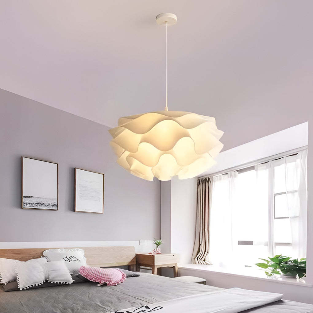 Flower-Shaped 3-Step Dimming LED White Nordic Pendant