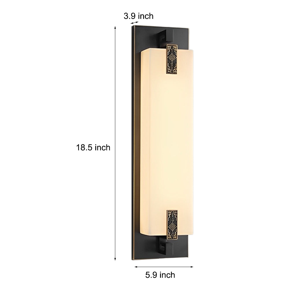 Outdoor Waterproof LED Copper Retro Exterior Wall Lights Sconces Lighting-Lighom